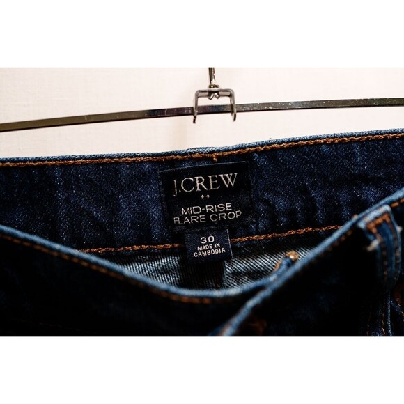J. Crew womens jeans Mid-rise flare crop 30/25 - Picture 2 of 8